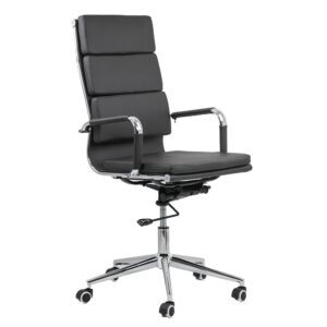 RESIGILAT - Scaun ergonomic de birou din piele ecologica OFF 808 negru