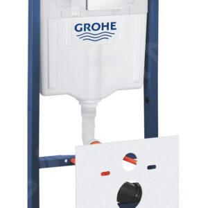 Rezervor incastrat Grohe Rapid SL 5-in-1 cu cadru garnitura fonoizolanta Grohe Fresh si clapeta Nova Cosmopolitan crom