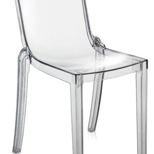 Scaun Kartell HI-CUT design Philippe Stark & Eugeni Quittlet transparent-rosu