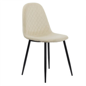 Scaun de bucatarie din catifea BUC 237X crem