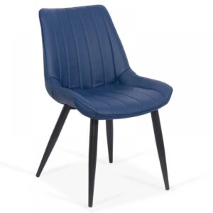 Scaun dining piele ecologica BUC 203 albastru