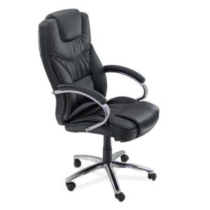 Scaun directorial din piele ecologica si spatar inalt OFF 623 negru