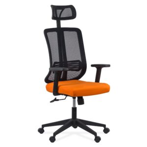 Scaun ergonomic de birou din plasă neagră