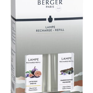 Set 2 parfumuri pentru lampa catalitica Berger Land Lait de Figue & Chardon Sauvage 2 x 250ml