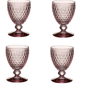 Set 4 pahare vin rosu Villeroy & Boch Boston Coloured roz 132mm 0.31 litri