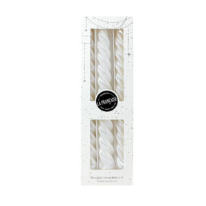 Set 6 lumanari La Francaise Colorama de Fetes Twist'n Light  h255mm  alb