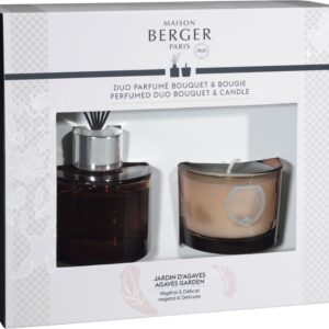 Set Berger Duo Joy Old Pink Jardin d'Agaves Bouquet Parfume 80ml + lumanare parfumata 80g