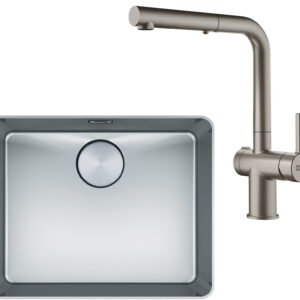 Set Franke chiuveta Inox Mythos MYX 210-50 + baterie Active Twist