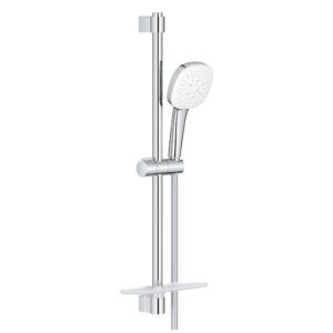 Set de dus Grohe Tempesta Cube 110 III cu para de dus 3 jeturi furtun savoniera si bara 60cm crom