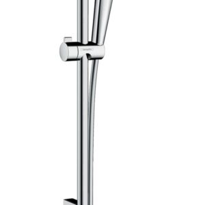 Set de dus Hansgrohe Croma Select E Vario EcoSmart 9l/min alb-crom cu bara de 0.65 m