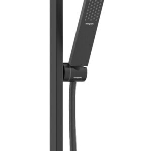 Set de dus Hansgrohe Pulsify E EcoSmart+ cu 1 jet si bara de 0.66 m negru mat