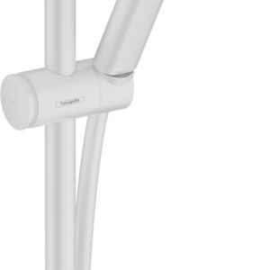 Set de dus Hansgrohe Pulsify Select 105 Relaxation cu 3 tipuri de jet si bara de 0.65 m alb mat