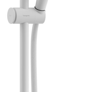 Set de dus Hansgrohe Rainfinity 130 3 tipuri de jet cu bara 60cm furtun 1.6m alb mat
