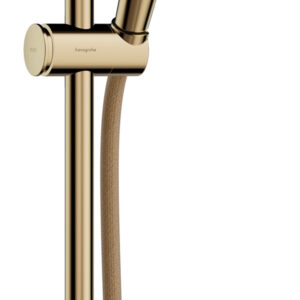 Set de dus Hansgrohe Rainfinity 130 3 tipuri de jet cu bara 60cm furtun 1.6m auriu