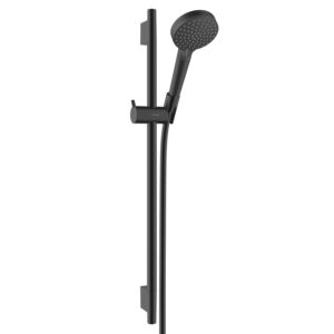 Set de dus Hansgrohe Vernis Blend 100 Vario EcoSmart cu bara de dus S Puro 65cm negru mat