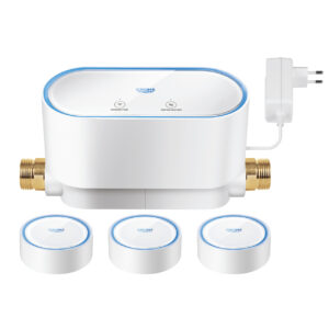Set dispozitiv control apa Grohe Sense kit cu Sense Guard Smart si 3 senzori alb