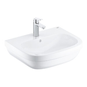 Set lavoar Grohe Euro Ceramic 60cm alb + baterie lavoar Eurosmart Cosmopolitan M ventil pop-up crom