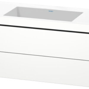 Set mobilier Duravit VeroAir cu dulap baza cu doua sertare L-Cube 120x48x50cm alb mat