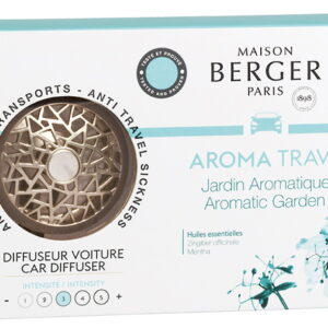 Set odorizant masina Berger Aroma Travel - Jardin Aromatique + rezerva ceramica