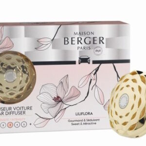 Set odorizant masina Maison Berger Bolero Gold + rezerva ceramica Liliflora