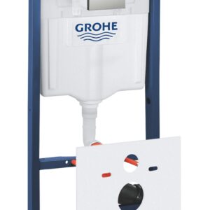 Set rezervor incastrat Grohe Rapid SL 5-in-1 cu cadru Grohe Fresh garnitura fonoizolanta si clapeta Skate Cosmopolitan crom mat
