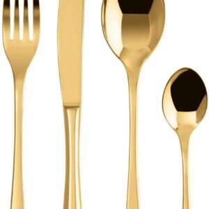 Set tacamuri Sambonet Taste Solid Handle 24 piese auriu