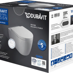 Set vas WC suspendat Duravit ME by Starck Rimless WonderGliss 57x37cm cu capac inchidere lenta