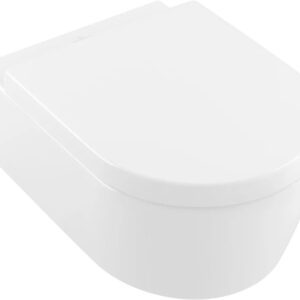 Set vas WC suspendat Villeroy & Boch Avento DirectFlush CeramicPlus cu capac inchidere lenta alb Alpin