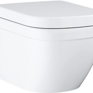 Set vas wc suspendat Grohe Euro Ceramic Rimless si capac cu inchidere lenta Triple Vortex alb