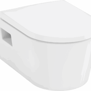 Set vas wc suspendat Hansgrohe EluPura Original S AquaChannel Flush SmartClean si capac slim cu inchidere lenta alb