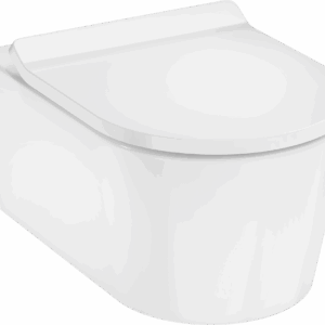 Set vas wc suspendat Hansgrohe EluPura S AquaHelix Flush HygieneEffect si capac slim cu inchidere lenta alb
