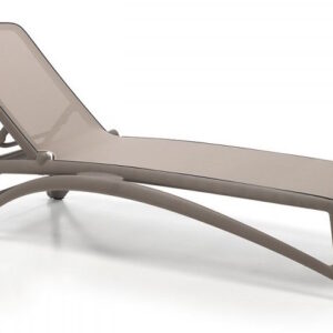 Sezlong exterior Nardi Atlantico cu cadru PPF si sintetic taupe