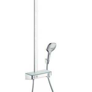 Showerpipe Hansgrohe Raindance Select E 360 crom 1 jet ST cu baterie dus termostatata