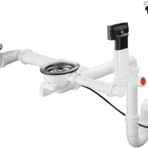 Sifon automat Hansgrohe D17-11 pentru chiuveta granit cu doua cuve