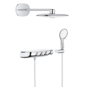 Sistem de dus incastrat Grohe RainShower System SmartControl Duo 360 cu baterie termostatata necesita corp ingropat