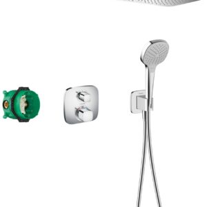 Sistem de dus incastrat termostatat Hansgrohe Croma E 280 Ecostat E cu 2 consumatori crom