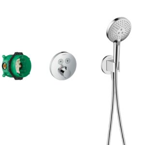 Sistem de dus incastrat termostatat Hansgrohe Raindance S 240 ShowerSelect S cu 2 consumatori crom
