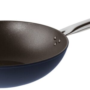 Tigaie tip WOK Sambonet Midnight Blue 28cm  inductie  albastru