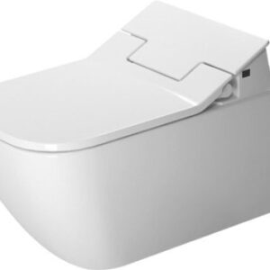 Vas WC suspendat Duravit Happy D.2 62cm pentru capac cu functie de bideu SensoWash finisaj WonderGliss