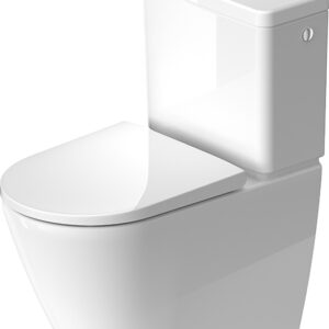 Vas wc Duravit D-Neo Rimless 37x65cm back-to-wall pentru rezervor asezat