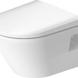 Vas wc suspendat Duravit D-Neo Compact Rimless 37x48cm WonderGliss alb