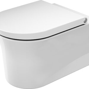 Vas wc suspendat Duravit White Tulip Rimless HygieneGlaze 37x54cm alb