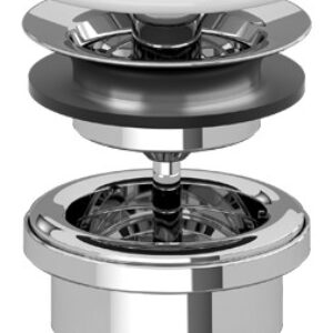 Ventil fix Villeroy & Boch pentru lavoare fara preaplin capac ceramic alb mat