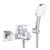 Baterie cada Grohe Cubeo cu set de dus Tempesta Cube 110 2 jet crom
