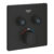 Baterie cada – dus termostatata Grohe Grohtherm SmartControl Square cu 2 functii  montaj incastrat  necesita corp ingropat  phantom black