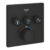Baterie cada – dus termostatata Grohe Grohtherm SmartControl Square cu 3 functii cu montaj incastrat necesita corp ingropat phantom black