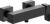 Baterie dus Duravit Manhattan  negru mat