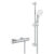 Baterie dus termostatata Grohe Grohtherm 1000 Performance cu set de dus cu bara Tempesta 600 crom