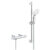 Baterie dus termostatata Grohe Grohtherm 800 Cosmopolitan cu set de dus cu bara Tempesta 600 crom