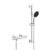 Baterie dus termostatata Grohe Precision Get cu set de dus Vitalio Start 110 cu bara 60cm  crom